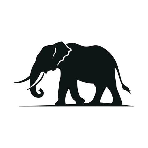 Black elephant silhouette asia walking graphics vector 26534078 Vector ...