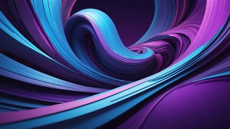 Um Fundo Abstrato Roxo E Azul Vibrante Gira Linhas Curvas Um Objeto