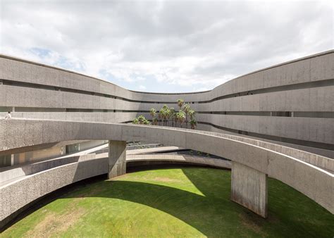 Corduroy Textured Concrete Wrap Gpy Arquitectos Art School In Tenerife