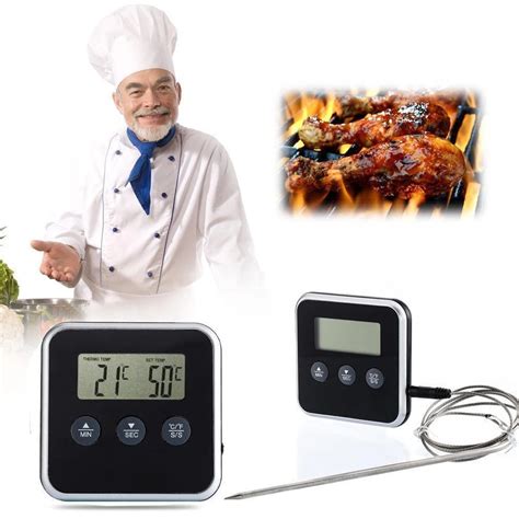 Digital Oven Thermometer Kitchen Cooking Food Meat BBQ Probe ...