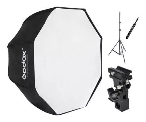 Kit Softbox Godox Cm Octabox Trip Suporte Para Flash