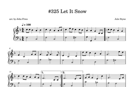 Let It Snow Let It Snow Let It Snow Arr John Fries Sheet Music