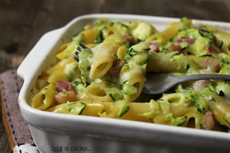 Pasta Al Forno Zucchine E Pancetta Oggi Si Cucina