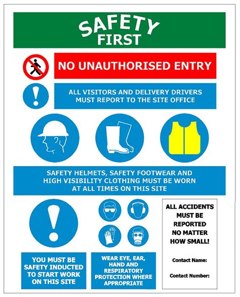 construction site safety  board sign safety genius
