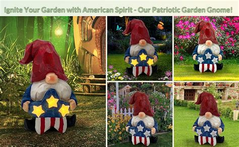 Amazon Saikogitl Garden Gnomes Statue Outdoor Decor Inch Solar