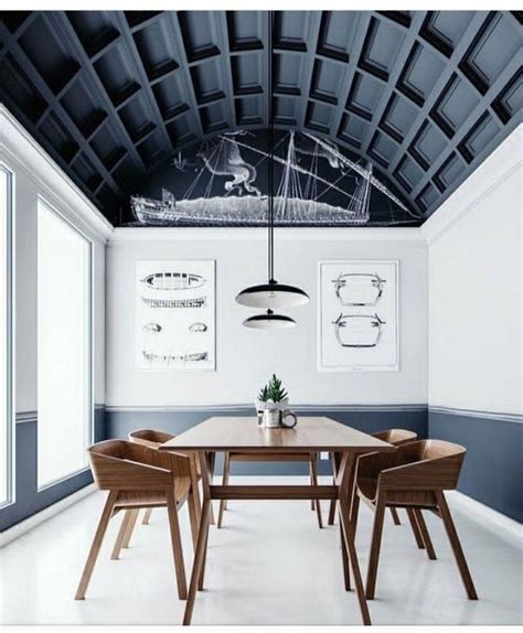 Pin By Erika Gosse On Lofts Ceiling Design Dining Room Design