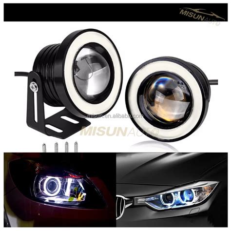 20w 2 5 Inch Projector Led Fog Lights Cob Led Halo Angel Eyes For Car