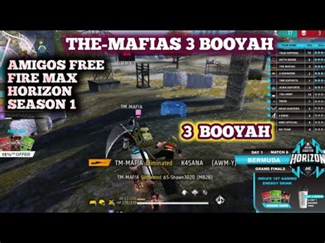 The Mafias Booyah Amigos Free Fire Max Horizon Season Booyah