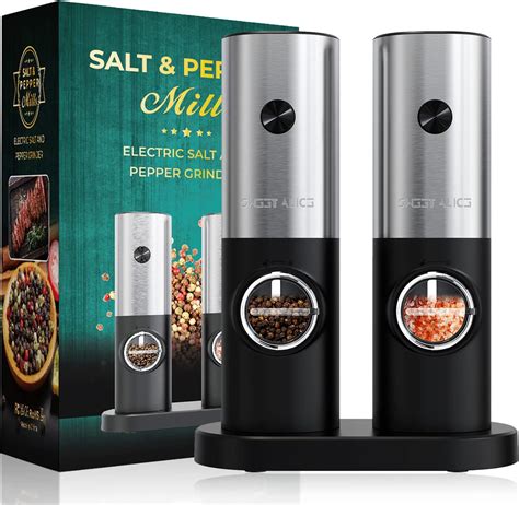 Amazon Electric Pepper And Salt Grinder Set Adjustable Coarseness