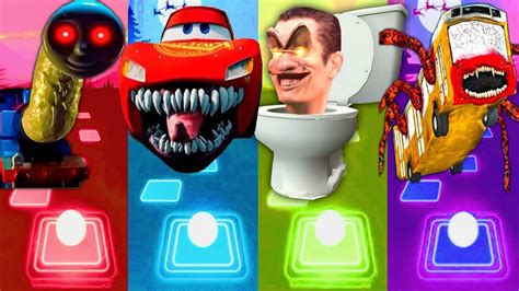 🔴 Toilet Monster Vs Bus Eater Vs Skibidi Toilet Vs Mcqueen Eater Exe Tiles Hop Edm Rush Youtube