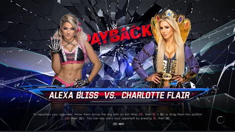 Wwe 2k22 [pc] Alexa Bliss Vs Charlotte Flair Gameplay 1440p 60fps