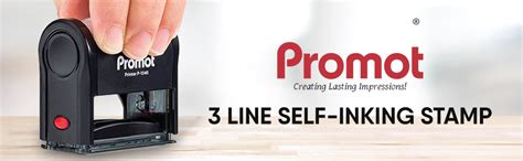 Promot Self Inking Custom Stamp Up To 3 Lines Of