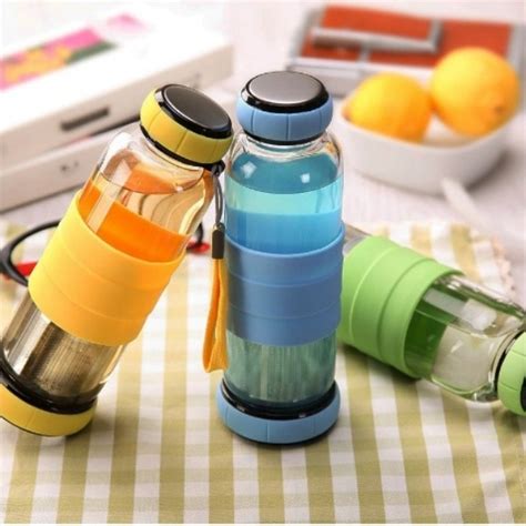 Бутилка за чай с цедка стъкло 0,480 литра » InHouse