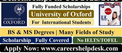 1200 Oxford University Scholarships 2021 Fully Funded Opportunity