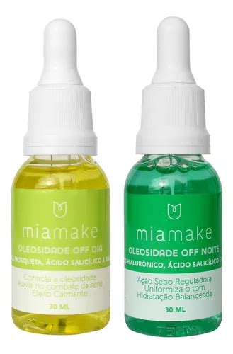 Kit 2 Serum Oleosidade Off Dia E Noite Mia Make Tipo De Pele Oleosa