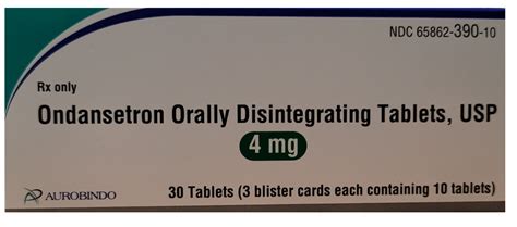 Ondansetron Orally Disintegrating Tablets Usp 4mg 30 Tabletsbx