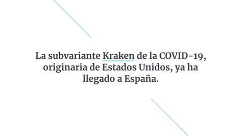 La Variante Kraken De La Covid Est En Espa A S Ntomas En Ni Os