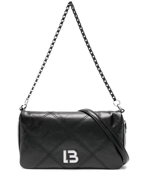 Bimba Y Lola Logo Plaque Leather Shoulder Bag Farfetch