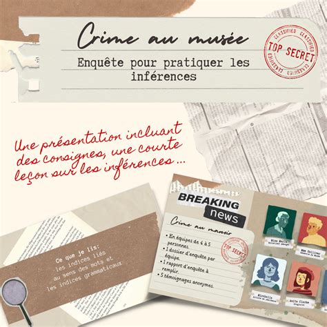 Crime au musée Enquête et inférences