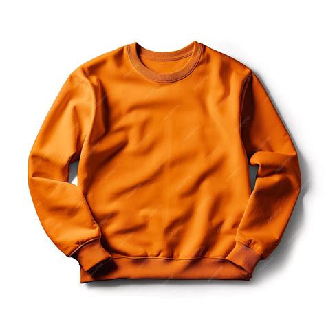 Premium Ai Image Blank Orange Hoodie Mock Up Template Front And Back