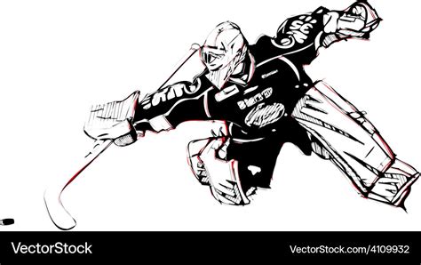 Ice Hockey Goalkeeper Royalty Free Vector Image