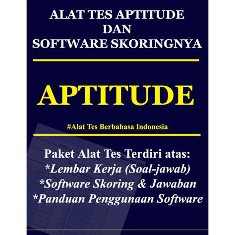 Jual Aptitude Test Alat Tes Aptitude Tes IQ Inteligensi Aptitude