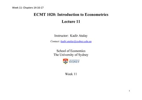 Ecmt Class Lecture Notes Ecmt Introduction To