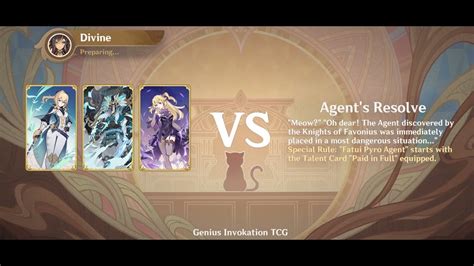 Genius Invokation TCG Agent S Resolve Serious Showdown YouTube