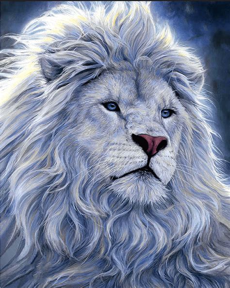 White Lion Diamond Painting Kit At