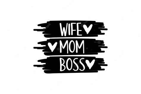 Premium Vector Mom Wife Boss Vector File