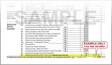 Irs Form 1040 Adjusted Gross Income Form Resume Examples