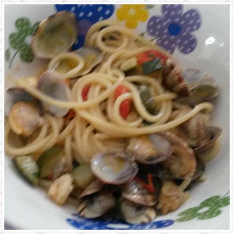 Spaghetti Gamberetti Vongole E Zucchine Una Spia In Cucina