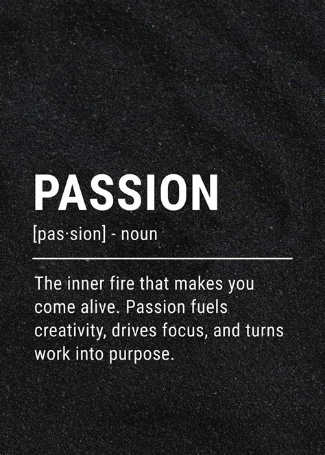 'Passion Definition ' Poster, picture, metal print, paint by Artistwall ...