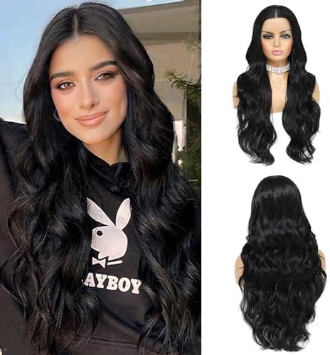 Vitality Black Wavy Wigs For Women Black Curly Wig With