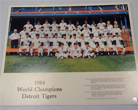 Lot Detail - 1984 Detroit Tigers Team Signed Poster