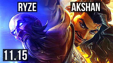 Ryze Vs Akshan Mid Legendary M Mastery Games