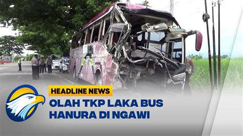 Polda Jatim Olah Tkp Laka Bus Satgas Hanura Youtube