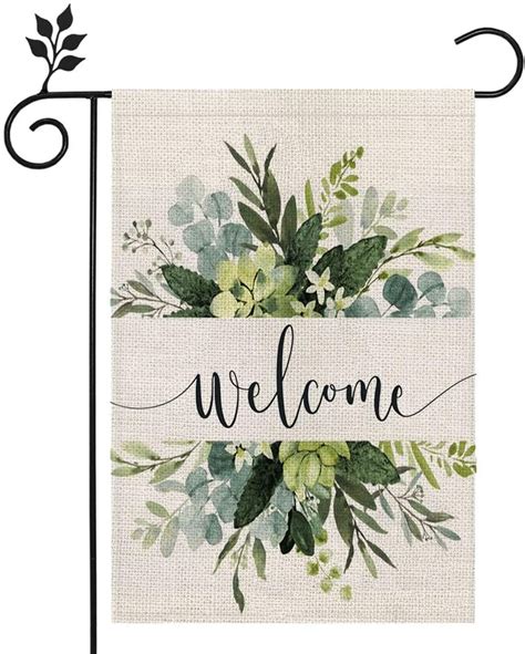 Newhomestyle Spring Floral Welcome Garden Flag 1218 Inch Small