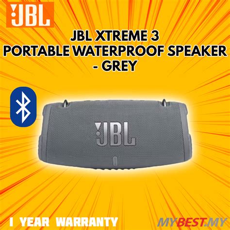 JBL XTREME 3 PORTABLE WATERPROOF SPEAKER GREY