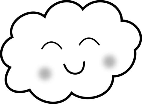 Happy Cloud - Coloring Book - Openclipart