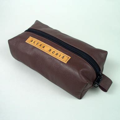 Personalized Leather Toiletry Bag - Leathersmith Designs Inc.