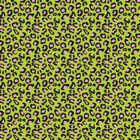 Custom Pink And Lime Green Leopard Wallpaper And Surface Covering