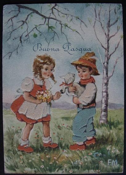 Pin By Emanuela On Easter Pasqua Vintage Easter Cards Vintage