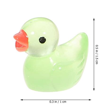 10 50pcs Tiny Rubber Ducks Mini Duck Glow In The Dark Mini Resin Figure