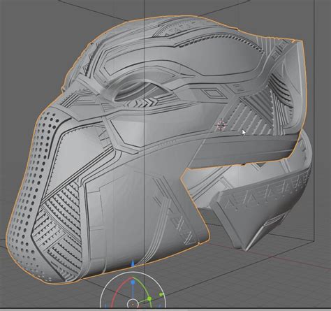 Black Panther Cosplay Stl Mask File For 3d Printing Black Panther Full Mask With Unique Design