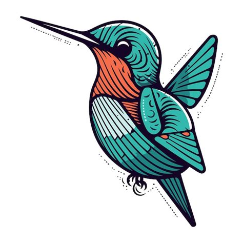 Premium Vector Hummingbird Vector Illustration Hand Drawn Bird In