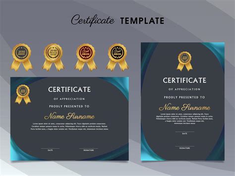 Luxury Certificate Award Design Template With Dark Background 18813704 Vector Art At Vecteezy