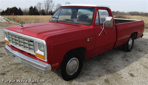 1983 Dodge D150 Pickup Truck In Garnett Ks Item Dh8388 Sold Purple