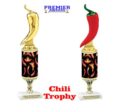 Chili themed trophy