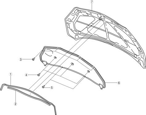 Mazda Service Manual Hood Disassembly Assembly Doors Lids Hood